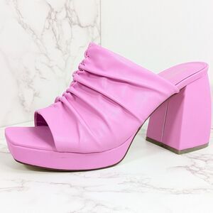Kenneth Cole New York Women's Anika Platform Mule Sandal Pink 9 NEW IN BOX